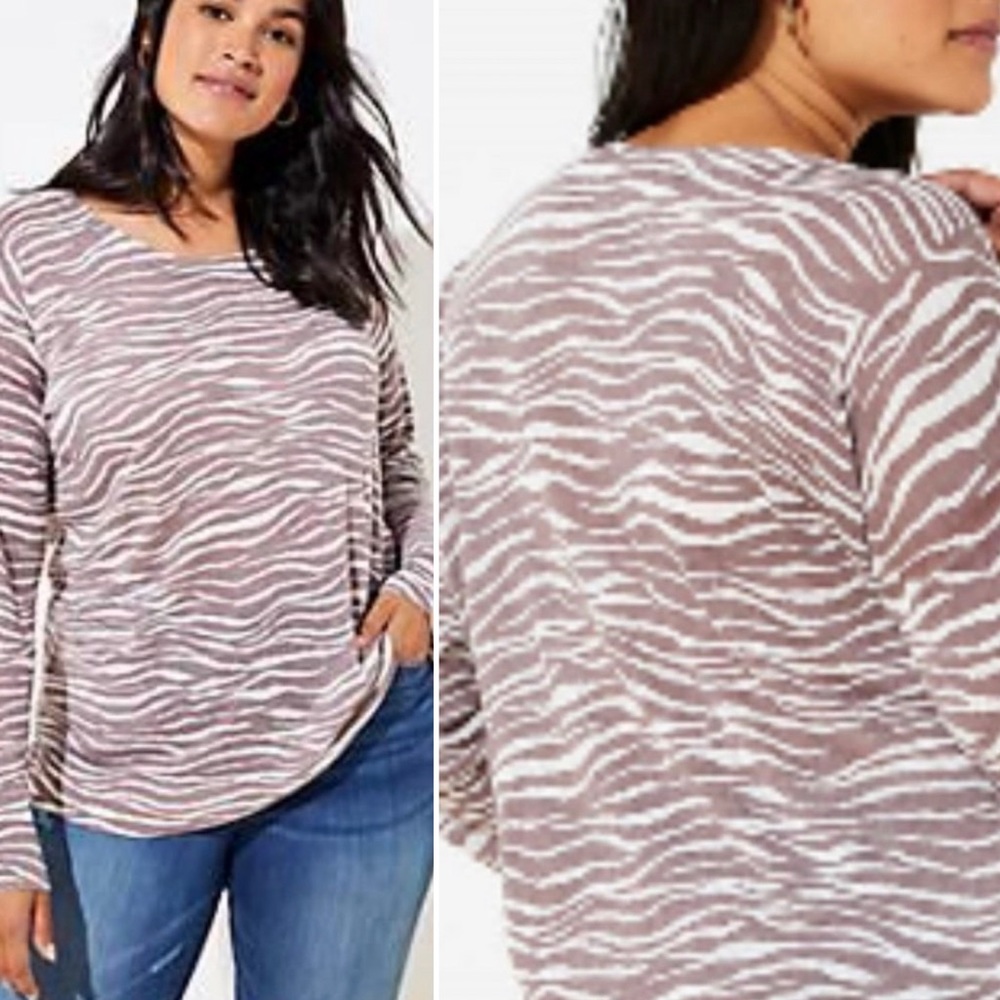 Loft Slouchy Zebra Sweater 🦓